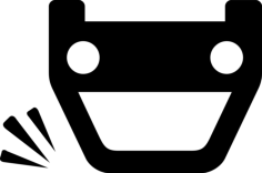 Overturned Vehicle Stencil Svg Design File, Free Vectors File